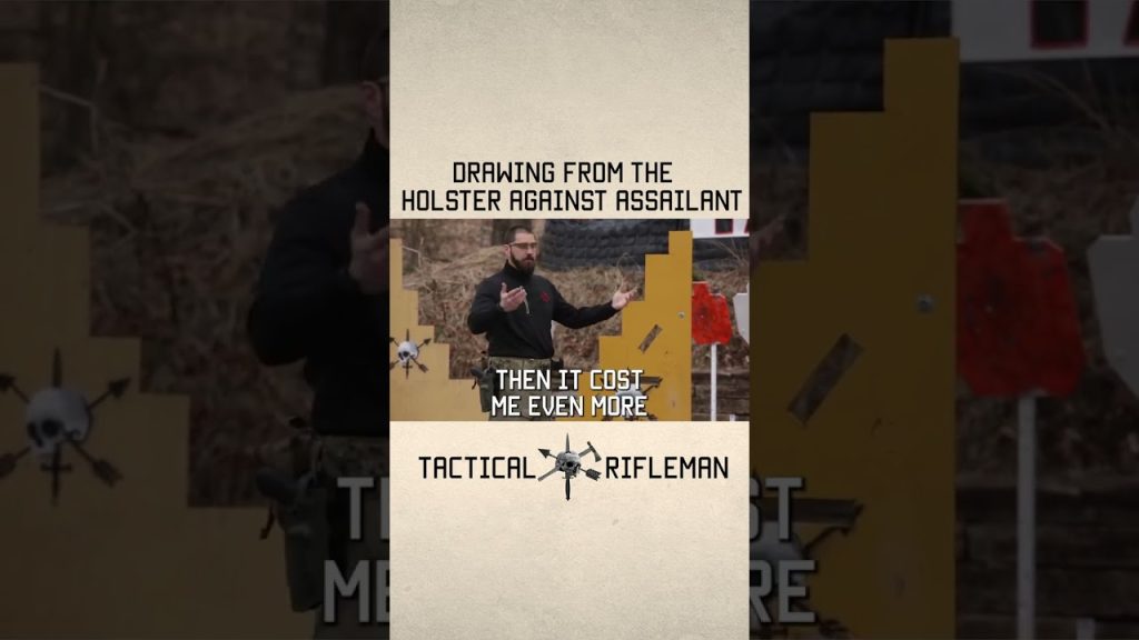 Drawing From A Holster Against An Assailant #shorts #military #selfdefense #tips