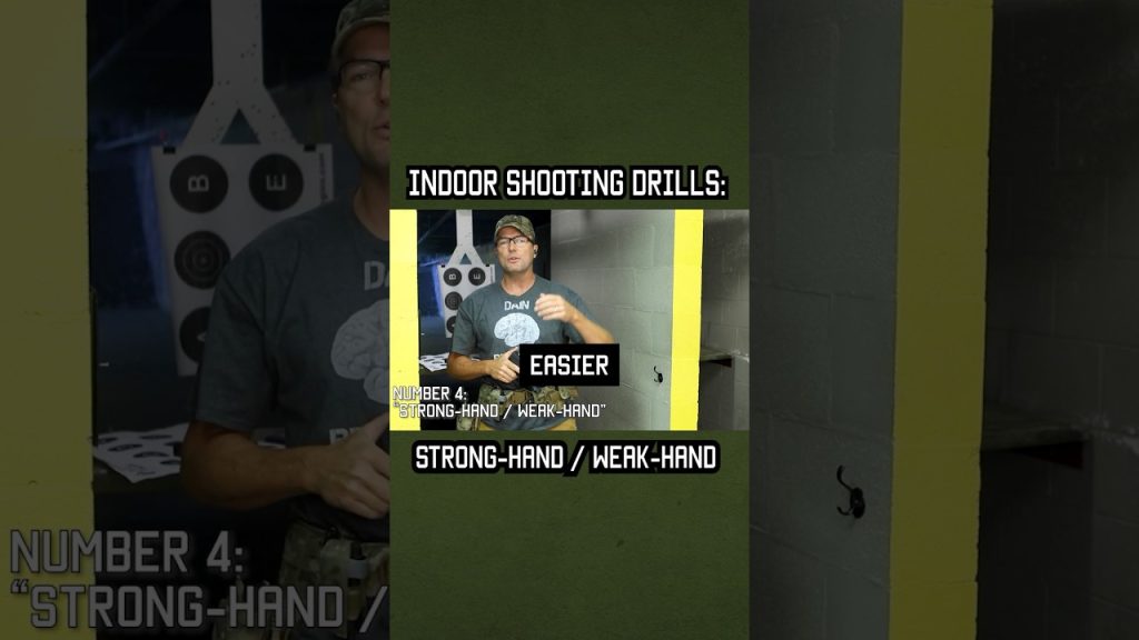 Indoor Shooting Range: Strong-Hand vs. Weak-Hand #military #training #shorts #rangeday