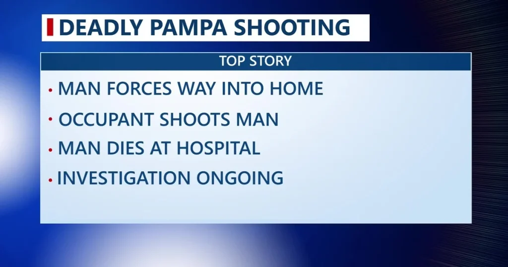 Pampa Resident Grabs Handgun and Shoots 33-Year-Old Man Who Forced His Way Into Home at 11:30 P.M.